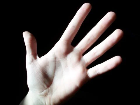 Hand with Black Background Foto stock
