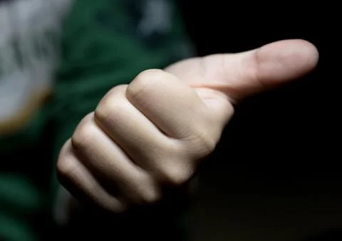 Hand on black background Stock Photos