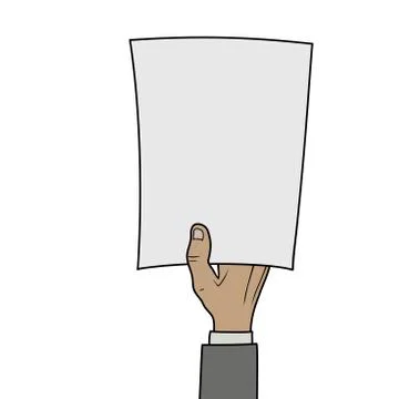 Hand with blank paper イラスト素材