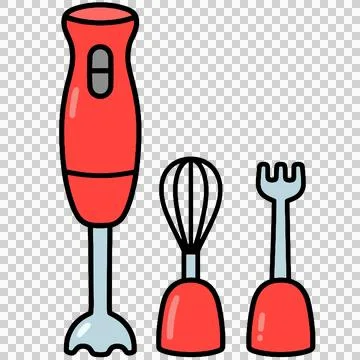 Hand blender kitchen appliance Stock Illustration