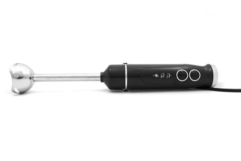 Hand blender on a white background for kitchen use at home Stock Photos