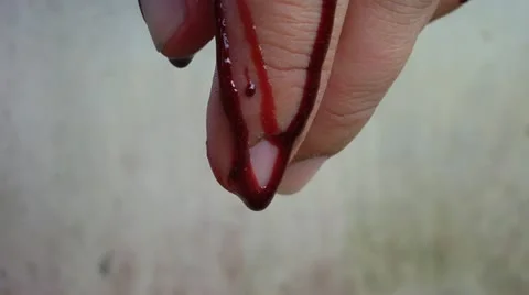 Hand of blood. Stock Footage 11472441