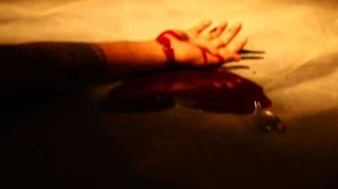 Hand with Blood Stock Footage 59107145