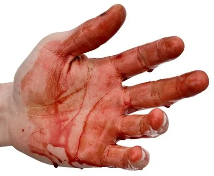 Hand in blood Stock Photos
