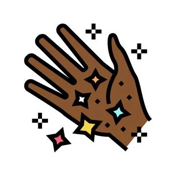 Hand boho color icon vector illustration Illustrazione stock