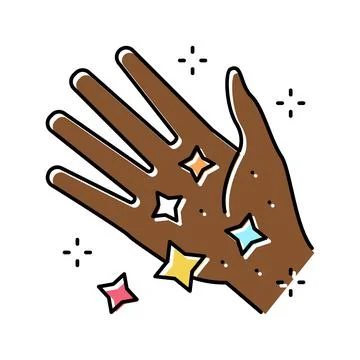 Hand boho color icon vector illustration Illustrazione stock
