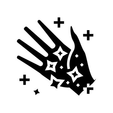 Hand boho glyph icon vector illustration Illustrazione stock