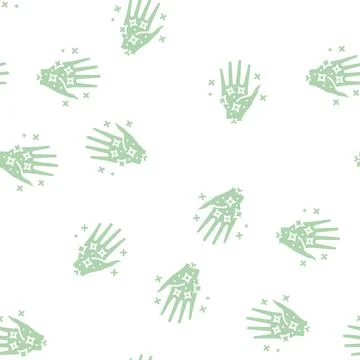 Hand boho glyph seamless pattern Illustrazione stock