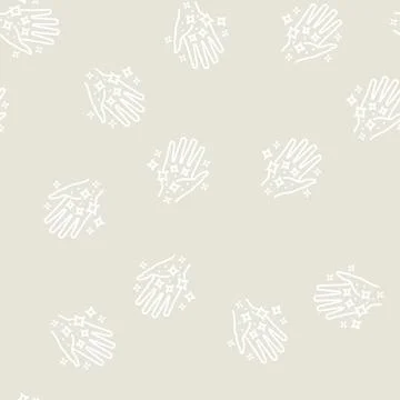 Hand boho line seamless pattern Stock Illustration