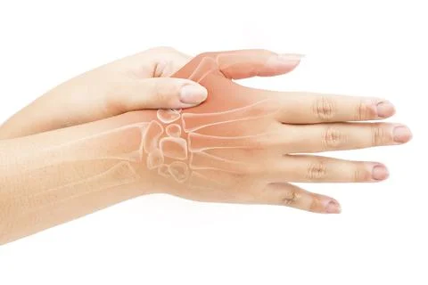 Hand bone pain Foto stock