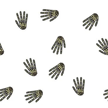 Hand bone vector seamless pattern イラスト素材
