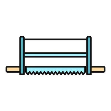 Hand bow saw tool for woodworking and carpentry Ilustración de archivo