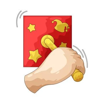 Hand In Box Crank illustration Stock Illustration