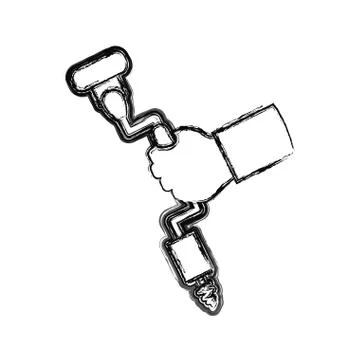 Hand brace and bits carpentry tool Stock Illustration