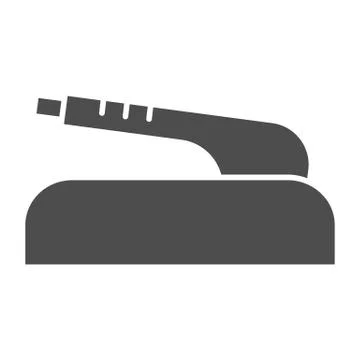 Hand brake solid icon. Car part vector illustration isolated on white. Clutch 스톡 일러스트
