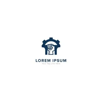Hand bridge engineering logo designs building modern logo Stock Illustration