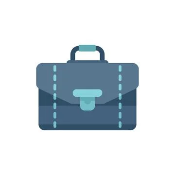 Hand briefcase icon flat vector. Work bag Stock Illustration