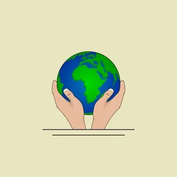 Hand bring the Earth Stock Illustration