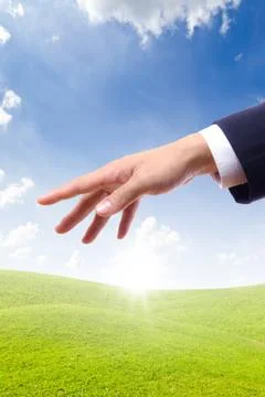 Hand bring new day Stock Photos