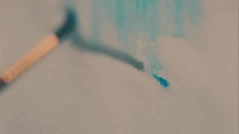 Hand with brush and paint Video stock 153052246