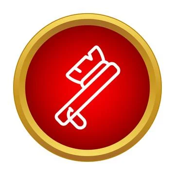 Hand brush cleaning tool flat vector icon Stock Illustration