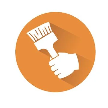 Hand with brush Ilustración de archivo