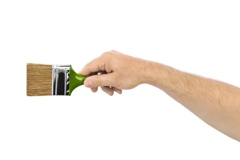 Hand with brush Stock Photos