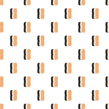 Hand brushes creating seamless pattern for cleaning theme Illustrazione stock