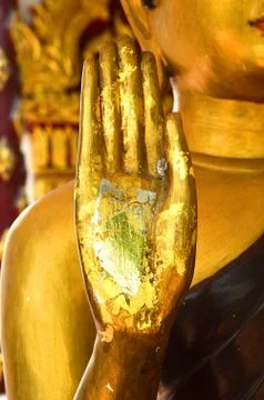 Hand of buddha statue Foto stock