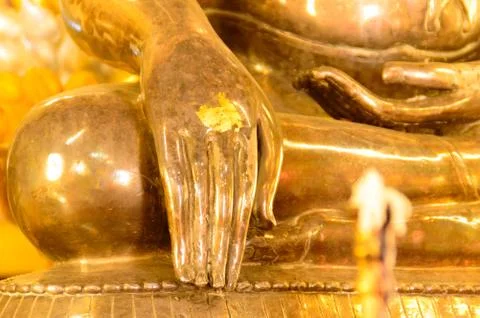 Hand of buddha statue Stock Photos