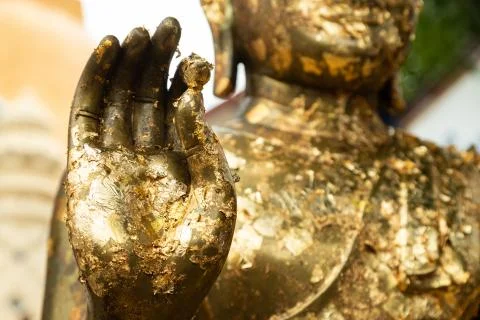 Hand of buddha statue Stock Photos