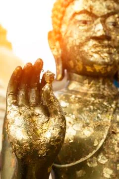 Hand of buddha statue. Stock Photos