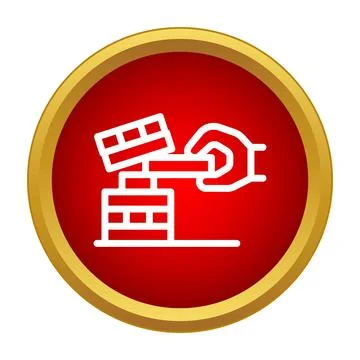 Hand building construction icon creating a structure Stock Illustration
