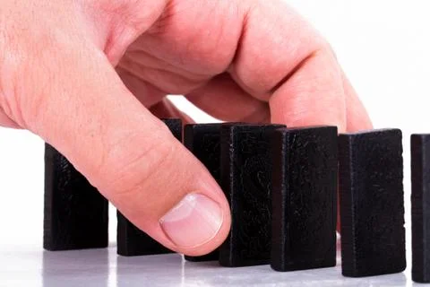 Hand building line Stock Photos