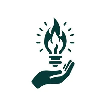 Hand with Bulb Innovative and Creative Logo Vector Illustration Stock Illustration