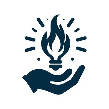 Hand with Bulb Innovative and Creative Logo Vector Illustration Stock Illustration