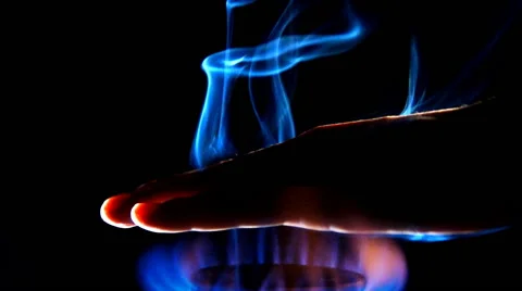 Hand Burning Stock Footage 45984363