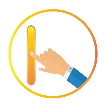 Hand button Stock Illustration