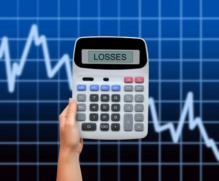 Hand with calculator Stock Illustration