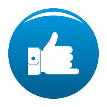 Hand call icon blue Stock Illustration