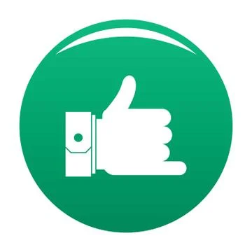 Hand call icon vector green 스톡 일러스트