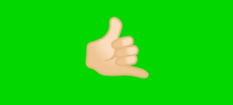 Hand calling animation and green screen Stock Footage 242816147