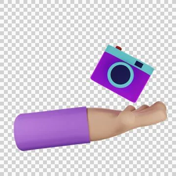 Hand with camera concept Stock Illustration