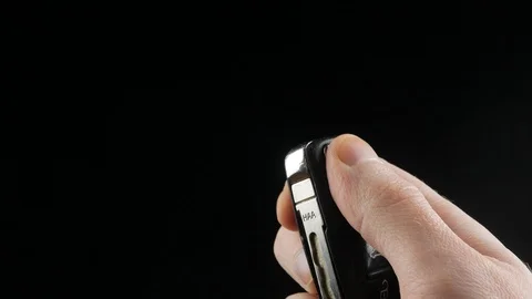 Hand with a car key Stock Footage 100195260