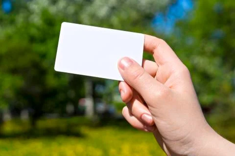 Hand with card vivid 스톡 사진