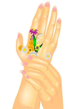 Hand care Stock Illustration