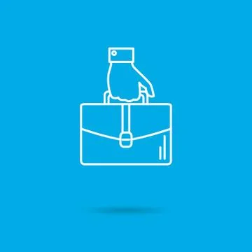 Hand carrying briefcase Stock-Illustration