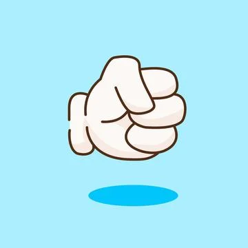 Hand Cartoon Holding Gesture Vector Illustration Stock Illustration
