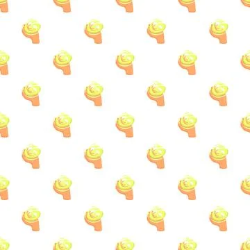 Hand casting a magic spell with glowing light seamless pattern Stock Illustration
