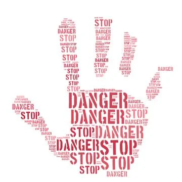 Hand of caution Stock Illustration